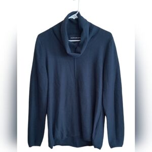 Calvin Klein Women's Blue/Green Cowl Neck Sweater Size L